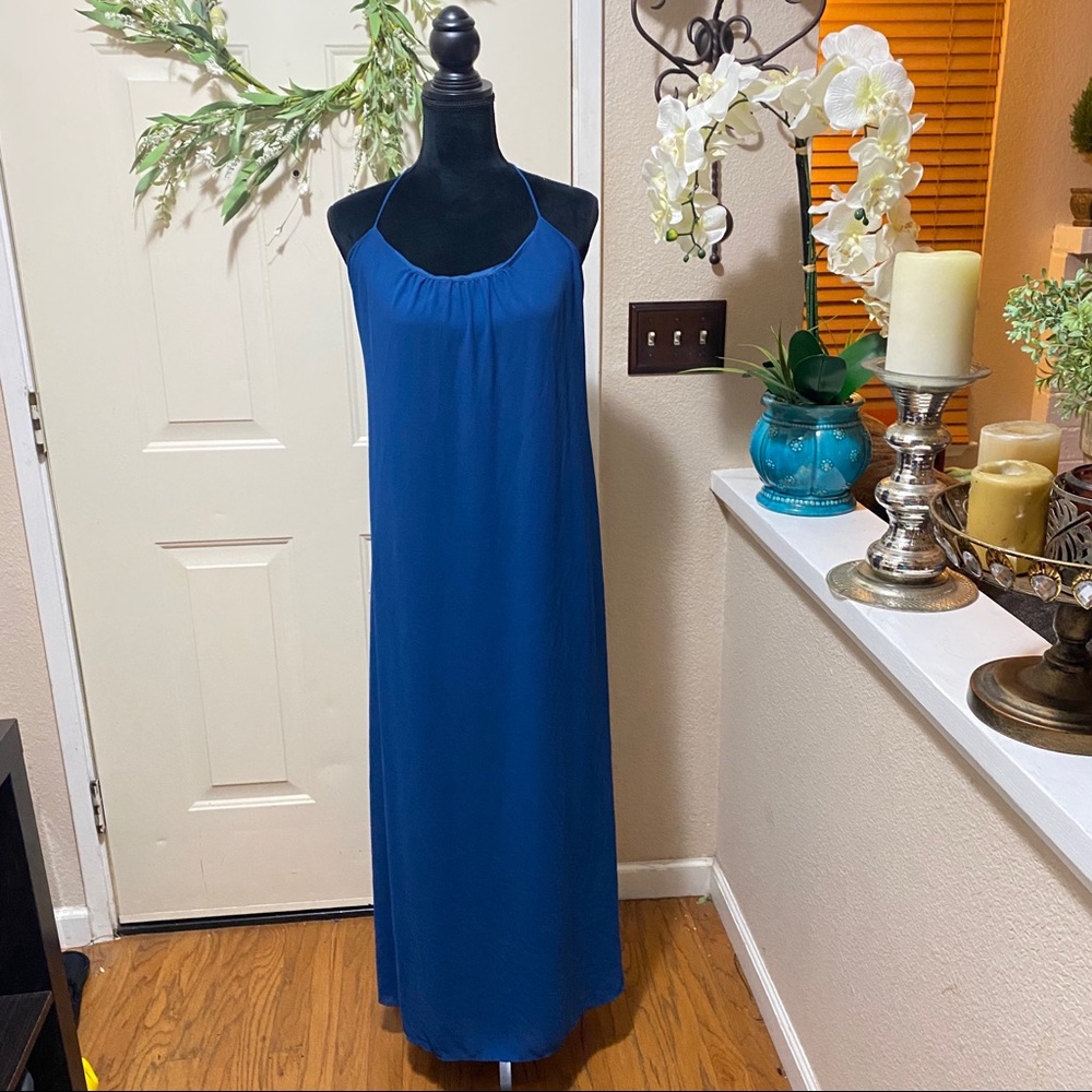 Sparkle & Fade Pantone Blue Strappy Maxi Dress